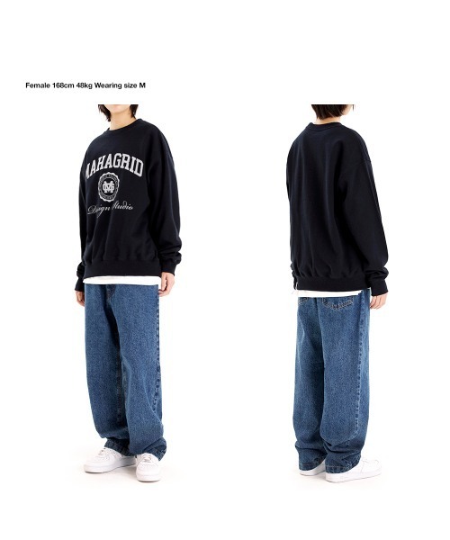 MAHAGRID（マハグリッド）の「【mahagrid】AUTHENTIC SWEATSHIRT / マハグリッド オーセンティック ロゴ スウェットシャツ / 裏地パイル（スウェット・メンズ・クリーム/ブラック/ネイビー/ライトグレー・LARGE/SMALL/X-LARGE/MEDIUM）」の5枚目の写真