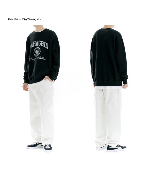 MAHAGRID（マハグリッド）の「【mahagrid】AUTHENTIC SWEATSHIRT / マハグリッド オーセンティック ロゴ スウェットシャツ / 裏地パイル（スウェット・メンズ・クリーム/ブラック/ネイビー/ライトグレー・LARGE/SMALL/X-LARGE/MEDIUM）」の11枚目の写真