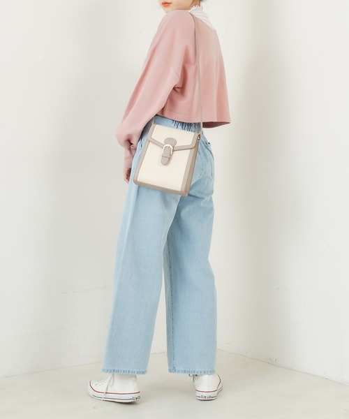 OLIVE des OLIVE（オリーブデオリーブ）の「裏毛カーディガン×ハイネックインナーセット（カーディガン/ボレロ・レディース・ピンク/ネイビー/ライトグレー/イエロー×グリーン・FREE）」の14枚目の写真