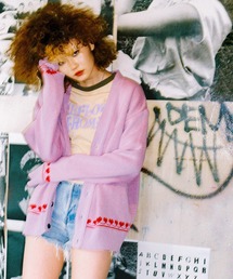 MYne マイン / Heart Pattern Cardigan ハートパターンビッグシルエットカーディガン / G08CD021