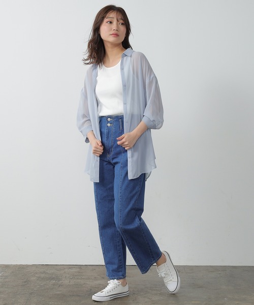 Honeys（ハニーズ）の「２ｗａｙタンクトップ（タンクトップ・レディース・ホワイト×イエロー/ブラック/ホワイト×グリーン/ホワイト系その他/オフホワイト/ホワイト×ブラック/グリーン/スミクロ・L/M/S/LL）」の9枚目の写真