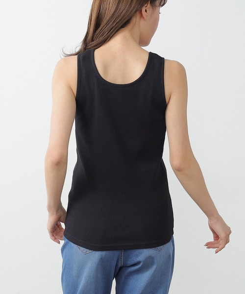 Honeys（ハニーズ）の「２ｗａｙタンクトップ（タンクトップ・レディース・ホワイト×イエロー/ブラック/ホワイト×グリーン/ホワイト系その他/オフホワイト/ホワイト×ブラック/グリーン/スミクロ・L/M/S/LL）」の17枚目の写真