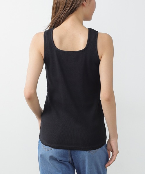 Honeys（ハニーズ）の「２ｗａｙタンクトップ（タンクトップ・レディース・ホワイト×イエロー/ブラック/ホワイト×グリーン/ホワイト系その他/オフホワイト/ホワイト×ブラック/グリーン/スミクロ・L/M/S/LL）」の19枚目の写真