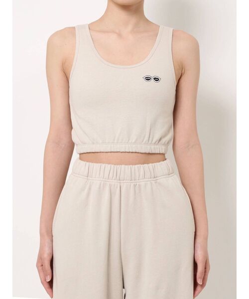 GYDA（ジェイダ）の「【セットアップ着用可】SUNGLASSES PATCHスウェットビスチェ（タンクトップ・レディース・ブラック/ベージュ/アイボリー・FREE）」の16枚目の写真