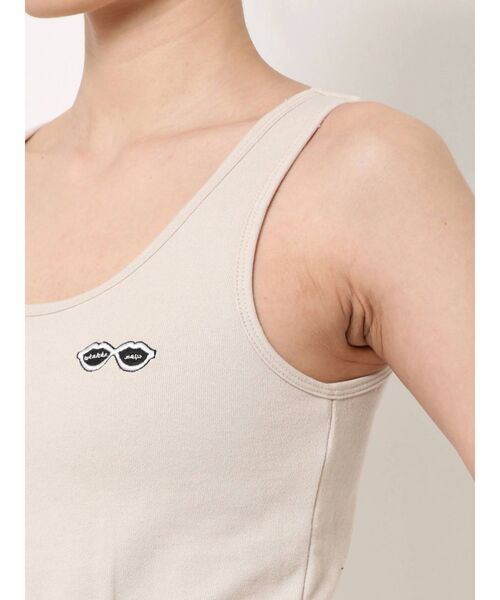 GYDA（ジェイダ）の「【セットアップ着用可】SUNGLASSES PATCHスウェットビスチェ（タンクトップ・レディース・ブラック/ベージュ/アイボリー・FREE）」の20枚目の写真