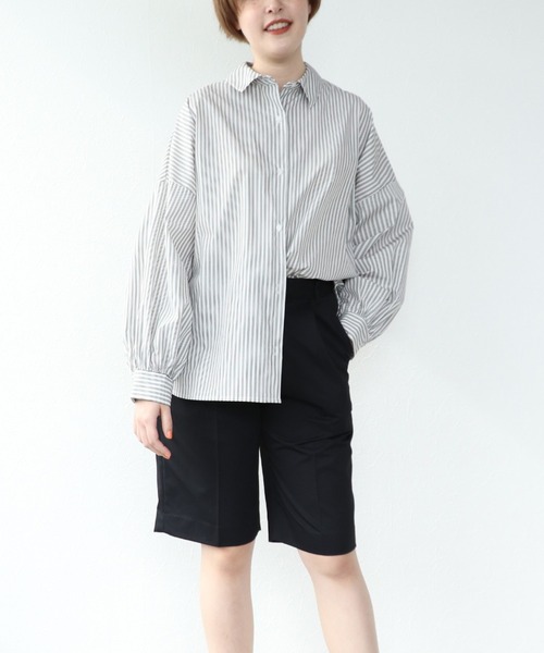 Cepica（セピカ）の「タックハーフパンツ（その他パンツ・レディース・ブラック/アイボリー・FREE）」の9枚目の写真