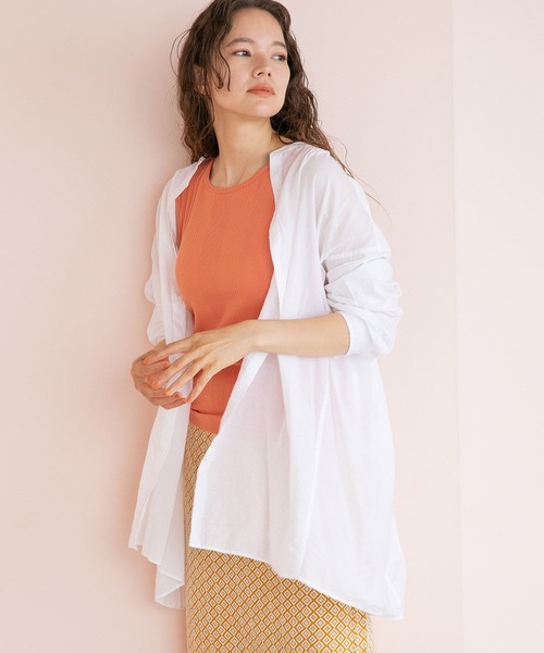 niko and...(ニコアンド)の「プレミアムコットンローンシャツ(シャツ/ブラウス・レディース・ラベンダー/オフホワイト/サックスブルー/ホワイト/イエロー/オレンジ/グリーン・FREE)」の2枚目の写真