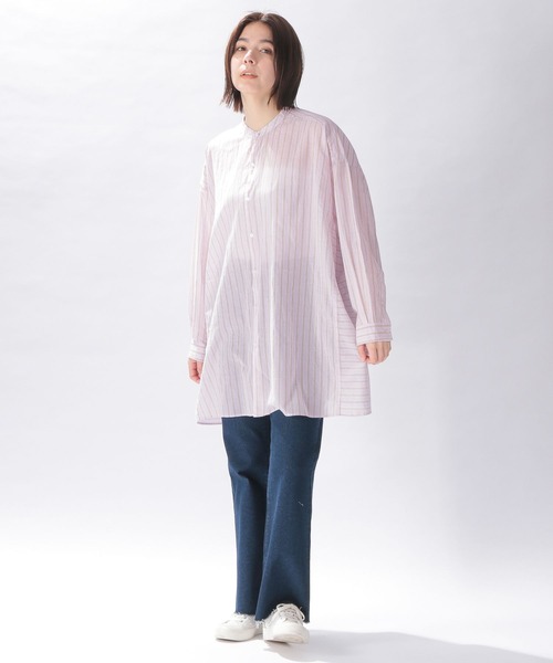 niko and...(ニコアンド)の「プレミアムコットンローンシャツ(シャツ/ブラウス・レディース・ラベンダー/オフホワイト/サックスブルー/ホワイト/イエロー/オレンジ/グリーン・FREE)」の11枚目の写真