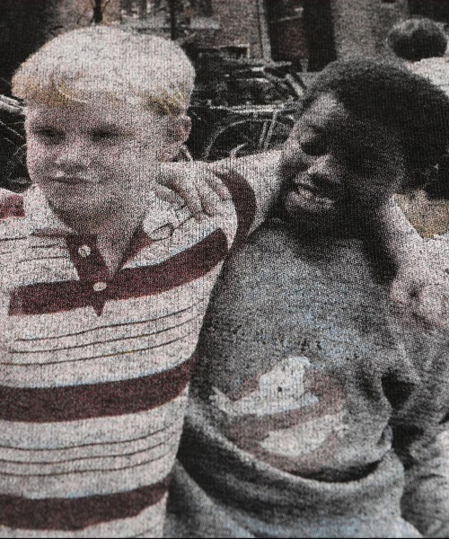 Ressaca(レサーカ)の「オーバーサイズ ロックプリントバンドTシャツ クルーネック(Tシャツ/カットソー・メンズ・ブラック/ベージュ/ブラウン/ブラック系その他/ブルー/ホワイト/ブラック系その他2/ブラック×ピンク・M/L/XL/XXL)」の10枚目の写真