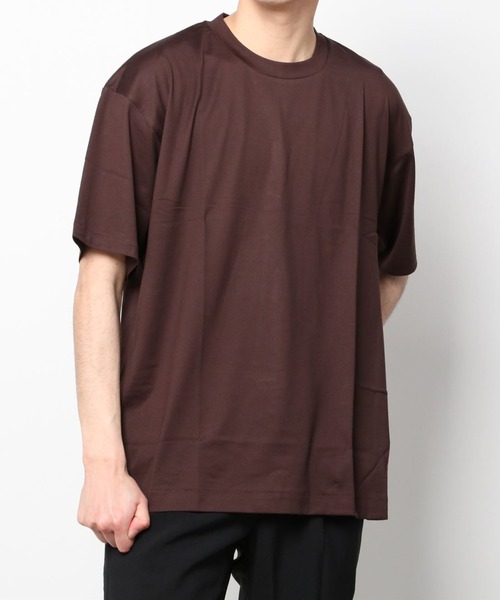 ATON(エイトン)の「【ATON】SUVIN60/2 OVERSIZED T-SHIRT(Tシャツ/カットソー・メンズ・グレー/グリーン/バーガンディー・4/6)」の3枚目の写真