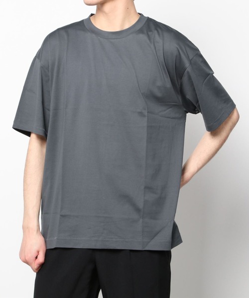 ATON(エイトン)の「【ATON】SUVIN60/2 OVERSIZED T-SHIRT(Tシャツ/カットソー・メンズ・グレー/グリーン/バーガンディー・4/6)」の2枚目の写真