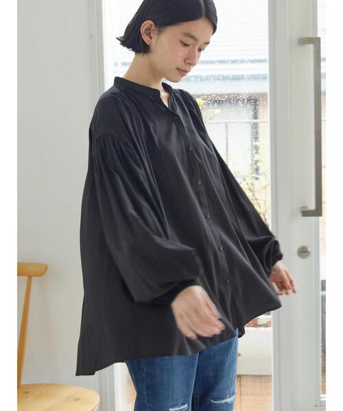 AMERICAN HOLIC（アメリカンホリック）の「ルーズスリーブブラウス（シャツ/ブラウス・レディース・ブラック/オフホワイト/イエロー/ミント/その他5・M/L）」の9枚目の写真