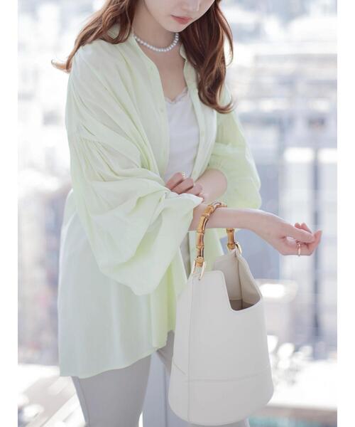 AMERICAN HOLIC（アメリカンホリック）の「ルーズスリーブブラウス（シャツ/ブラウス・レディース・ブラック/オフホワイト/イエロー/ミント/その他5・M/L）」の3枚目の写真