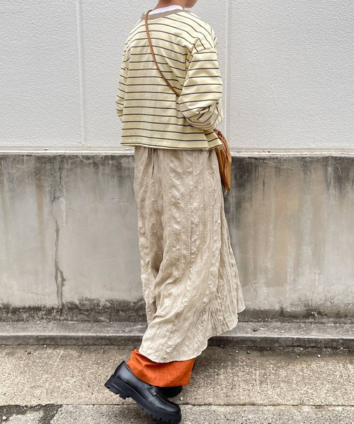 byYOUANCE（バイユアンス）の「マルチボーダースナップボタンカーディガン（カーディガン/ボレロ・レディース・ネイビー/サックスブルー/イエロー/ブルー系その他・FREE）」の19枚目の写真