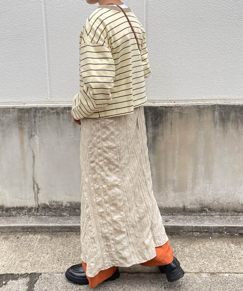 byYOUANCE（バイユアンス）の「マルチボーダースナップボタンカーディガン（カーディガン/ボレロ・レディース・ネイビー/サックスブルー/イエロー/ブルー系その他・FREE）」の11枚目の写真