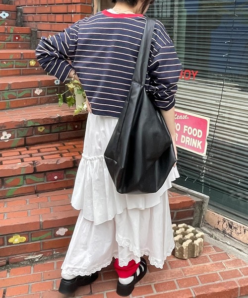 byYOUANCE（バイユアンス）の「マルチボーダースナップボタンカーディガン（カーディガン/ボレロ・レディース・ネイビー/サックスブルー/イエロー/ブルー系その他・FREE）」の10枚目の写真