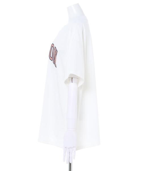 INGNI(イング)の「フロッキーカレッジロゴ半袖Tシャツ(Tシャツ/カットソー・レディース・ネイビー/レッド/グリーン/ホワイト×グリーン/ホワイト×ピンク・M)」の15枚目の写真
