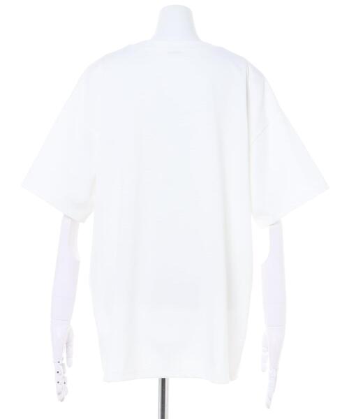INGNI(イング)の「フロッキーカレッジロゴ半袖Tシャツ(Tシャツ/カットソー・レディース・ネイビー/レッド/グリーン/ホワイト×グリーン/ホワイト×ピンク・M)」の16枚目の写真