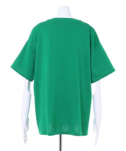 INGNI(イング)の「フロッキーカレッジロゴ半袖Tシャツ(Tシャツ/カットソー・レディース・ネイビー/レッド/グリーン/ホワイト×グリーン/ホワイト×ピンク・M)」の20枚目の写真