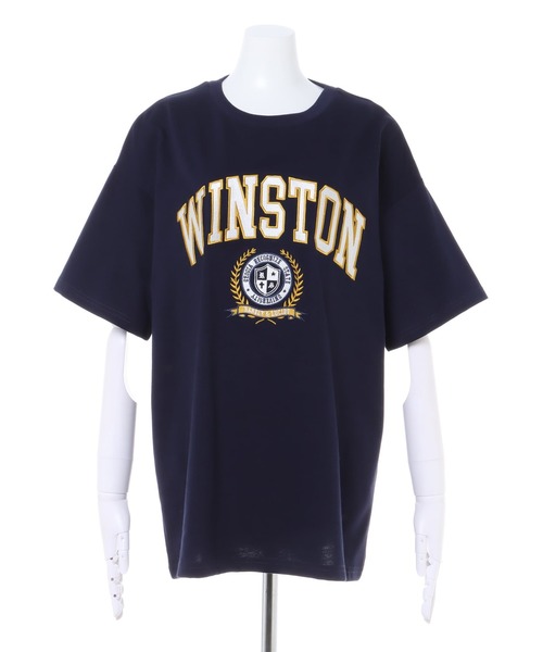 INGNI(イング)の「フロッキーカレッジロゴ半袖Tシャツ(Tシャツ/カットソー・レディース・ネイビー/レッド/グリーン/ホワイト×グリーン/ホワイト×ピンク・M)」の22枚目の写真
