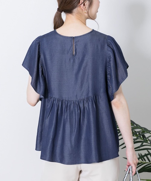 URBAN RESEARCH Sonny Label（アーバンリサーチサニーレーベル）の「フレアスリーブデニムブラウス（シャツ/ブラウス・レディース・インディゴブルー/ライトインディゴブルー・FREE）」の21枚目の写真