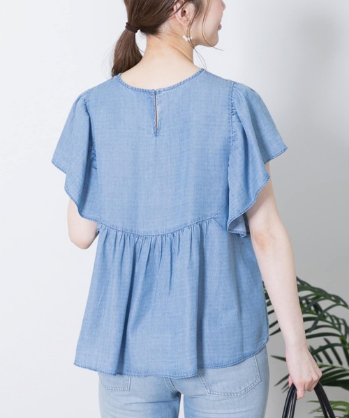 URBAN RESEARCH Sonny Label（アーバンリサーチサニーレーベル）の「フレアスリーブデニムブラウス（シャツ/ブラウス・レディース・インディゴブルー/ライトインディゴブルー・FREE）」の8枚目の写真