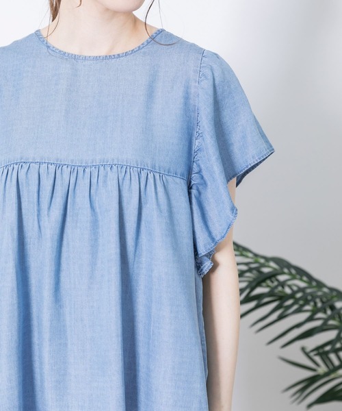 URBAN RESEARCH Sonny Label（アーバンリサーチサニーレーベル）の「フレアスリーブデニムブラウス（シャツ/ブラウス・レディース・インディゴブルー/ライトインディゴブルー・FREE）」の14枚目の写真