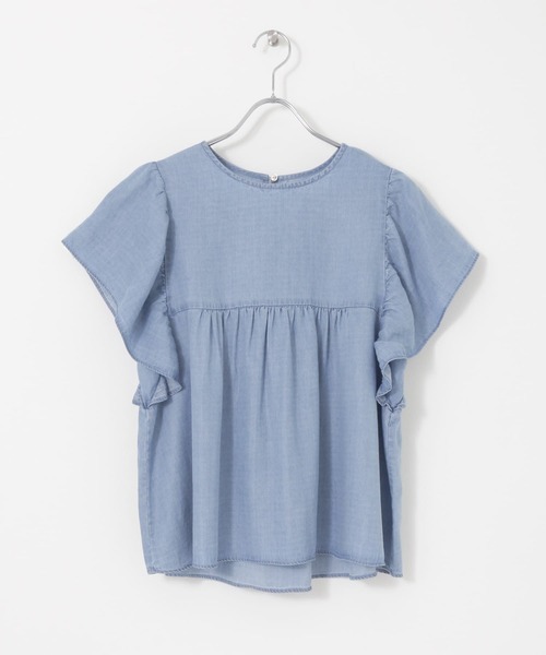URBAN RESEARCH Sonny Label（アーバンリサーチサニーレーベル）の「フレアスリーブデニムブラウス（シャツ/ブラウス・レディース・インディゴブルー/ライトインディゴブルー・FREE）」の17枚目の写真