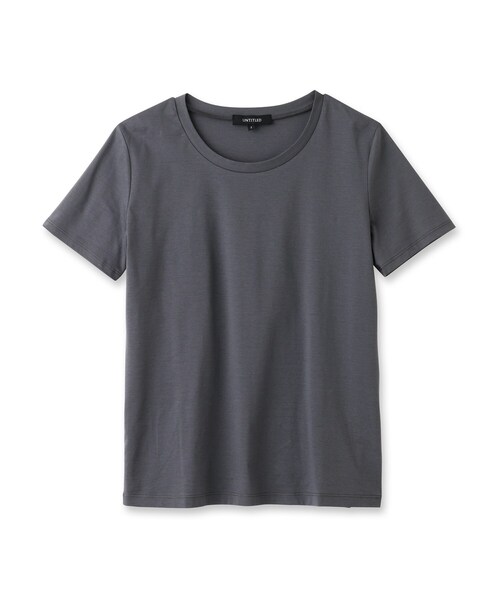 UNTITLED(アンタイトル)の「【接触冷感】アイスクリアコットンTシャツ(Tシャツ/カットソー・レディース・オフホワイト/ブラック/ダークグレー・44/02/04/48/00)」の4枚目の写真