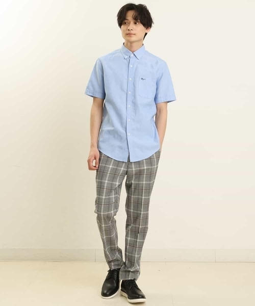 a.v.v（アーヴェヴェ）の「【S-XXL】チェック柄スマートスラックス（アンクル丈）（スラックス・メンズ・ベージュ/ホワイト/ライトグレー/グレー・46/48/50/52/44）」の6枚目の写真