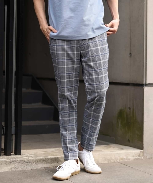 a.v.v（アーヴェヴェ）の「【S-XXL】チェック柄スマートスラックス（アンクル丈）（スラックス・メンズ・ベージュ/ホワイト/ライトグレー/グレー・46/48/50/52/44）」の16枚目の写真