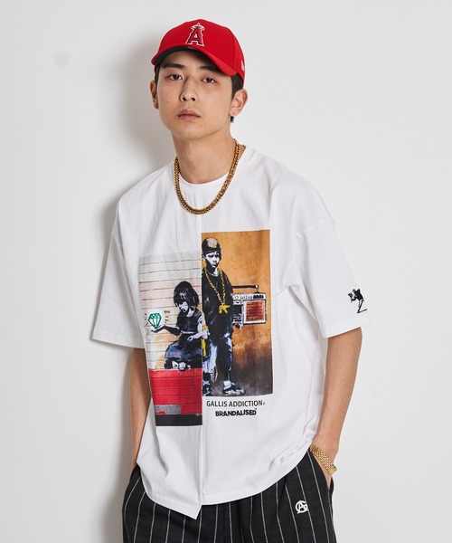 GALLIS ADDICTION（ガリスアディクション）の「GA×BRANDALISED MIX-ART TEE（Tシャツ/カットソー・メンズ・ホワイト/ブラック・M/L）」の2枚目の写真