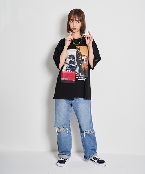 GALLIS ADDICTION（ガリスアディクション）の「GA×BRANDALISED MIX-ART TEE（Tシャツ/カットソー・メンズ・ホワイト/ブラック・M/L）」の5枚目の写真