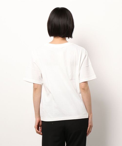 ehka sopo（エヘカソポ）の「左胸ロゴプリントTシャツ（Tシャツ/カットソー・レディース・オフホワイト/ピンク/グリーン・ﾌﾘ-）」の4枚目の写真