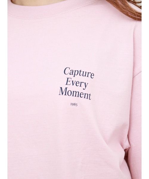 ehka sopo（エヘカソポ）の「左胸ロゴプリントTシャツ（Tシャツ/カットソー・レディース・オフホワイト/ピンク/グリーン・ﾌﾘ-）」の7枚目の写真