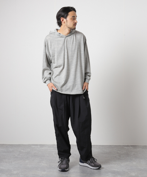 JOURNAL STANDARD(ジャーナルスタンダード)の「YOO-HOO store MERINO JERSEY HOODIE Tシャツ(パーカー・メンズ・チャコールグレー/ネイビー/ブラック系その他・SMALL/MEDIUM/LARGE/X-LARGE)」の4枚目の写真