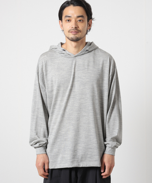 JOURNAL STANDARD(ジャーナルスタンダード)の「YOO-HOO store MERINO JERSEY HOODIE Tシャツ(パーカー・メンズ・チャコールグレー/ネイビー/ブラック系その他・SMALL/MEDIUM/LARGE/X-LARGE)」の5枚目の写真