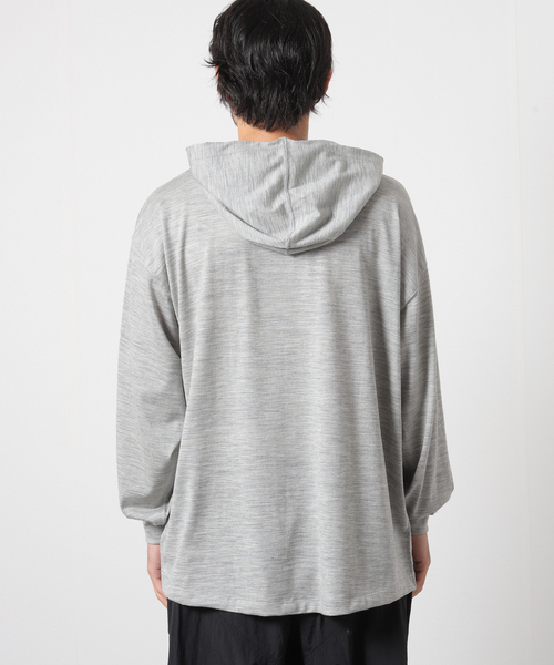 JOURNAL STANDARD(ジャーナルスタンダード)の「YOO-HOO store MERINO JERSEY HOODIE Tシャツ(パーカー・メンズ・チャコールグレー/ネイビー/ブラック系その他・SMALL/MEDIUM/LARGE/X-LARGE)」の7枚目の写真