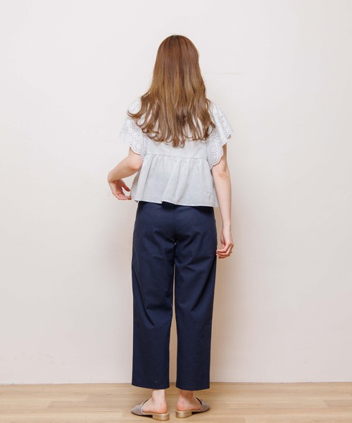 flower(フラワー)の「マリンレースアップパンツ(スラックス・レディース・アイボリー/ネイビー・FREE)」の15枚目の写真