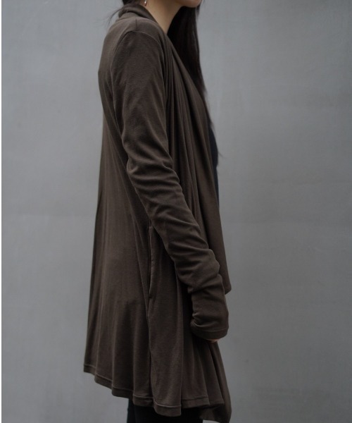 ADDICT NOIR（アディクトノアー）の「ADDICT NOIR/アディクト ノアー/Drape Cardi（カーディガン/ボレロ・レディース・ブラウン/ブラック・FREE）」の13枚目の写真