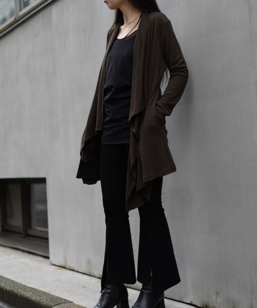 ADDICT NOIR（アディクトノアー）の「ADDICT NOIR/アディクト ノアー/Drape Cardi（カーディガン/ボレロ・レディース・ブラウン/ブラック・FREE）」の19枚目の写真