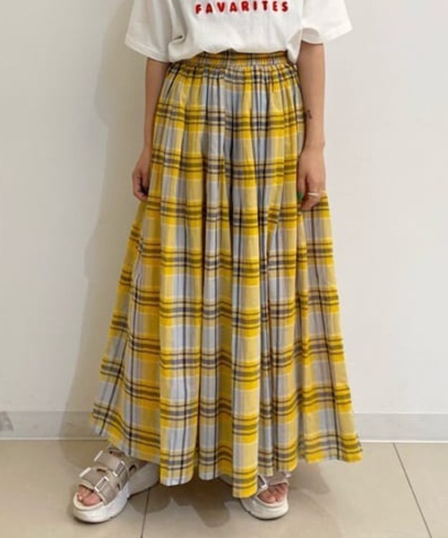 RODEO CROWNS WIDE BOWL(ロデオクラウンズワイドボウル)の「リラックスチェックスカーチョ(その他パンツ・レディース・オレンジ系その他/イエロー系その他/グリーン系その他・FREE)」の3枚目の写真