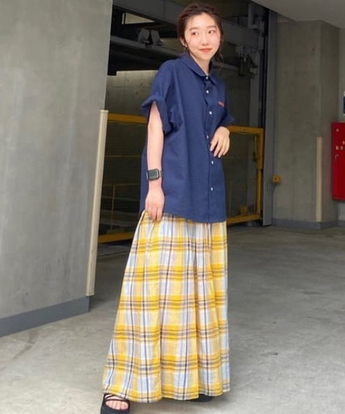 RODEO CROWNS WIDE BOWL(ロデオクラウンズワイドボウル)の「リラックスチェックスカーチョ(その他パンツ・レディース・オレンジ系その他/イエロー系その他/グリーン系その他・FREE)」の5枚目の写真