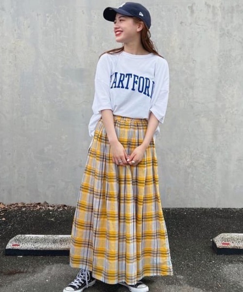 RODEO CROWNS WIDE BOWL(ロデオクラウンズワイドボウル)の「リラックスチェックスカーチョ(その他パンツ・レディース・オレンジ系その他/イエロー系その他/グリーン系その他・FREE)」の4枚目の写真