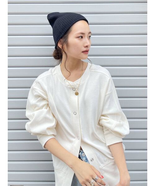 Ungrid（アングリッド）の「リブ編みニット帽（ニットキャップ/ビーニー・レディース・ブラック/チャコールグレー・FREE）」の17枚目の写真