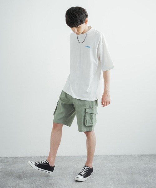 KRIFF MAYER（クリフメイヤー）の「KRIFF MAYER クリフメイヤー コットンリネンカーゴキャンプイージーショートパンツ（カーゴパンツ・メンズ・ベージュ/オリーブ/チャコール・L/M）」の14枚目の写真