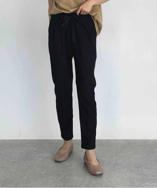 PICCIN（ピッチン）の「【日本製】ウエストリボンメリルハイテンションパンツ（その他パンツ・レディース・ブラック/サックスブルー/ピンク/サンドベージュ/キャメル・S/M）」の2枚目の写真