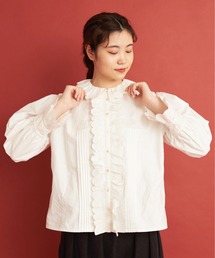 Malle　ブラウス Malle（マル）の「○malle Linen ワッシャー タック衿ブラウス（シャツ