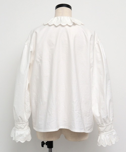 Malle(マル)の「malle オックス カットワーク刺繍 ブラウス(シャツ/ブラウス・レディース・ホワイト/ブラック・FREE)」の17枚目の写真