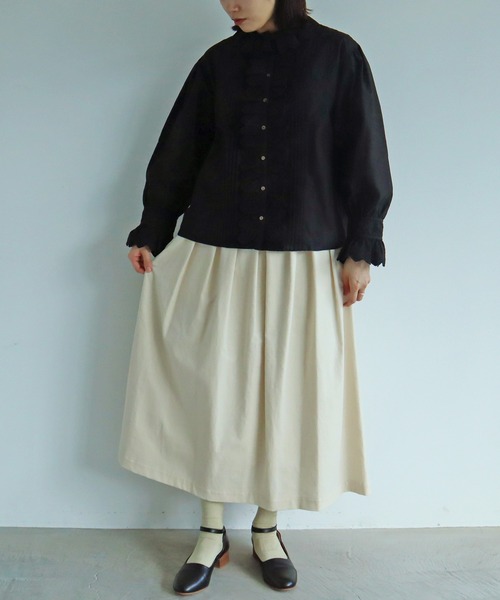 Malle(マル)の「malle オックス カットワーク刺繍 ブラウス(シャツ/ブラウス・レディース・ホワイト/ブラック・FREE)」の22枚目の写真